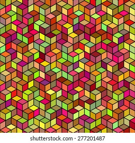 Abstract Geometric Color Seamless Background. Vector