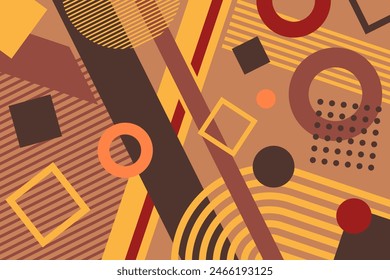 Abstractas color geométrico simple ilustración. Diseño de composición mínima.