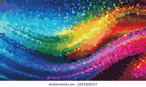 Abstract Geometric Color Spectrum colorido azul