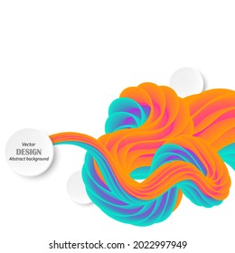 Abstract geometric color vector  background motion swirling fluid wave flow