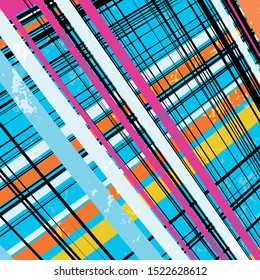 Abstract geometric colored background in the style of graffiti. Qualitative illustration for your design