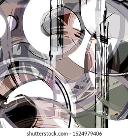 Abstract geometric colored background in the style of graffiti. Qualitative illustration for your design.