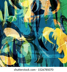 Abstract geometric colored background in the style of graffiti. Qualitative illustration for your design.