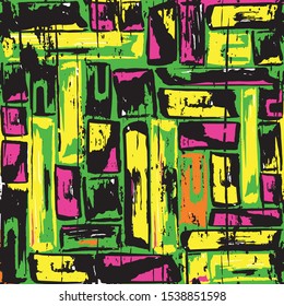 Abstract geometric colored background in the style of graffiti. Qualitative illustration for your design.