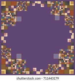 Abstract geometric colored frame from cube elements.