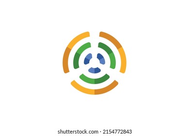Abstract and Geometric Colored Logo