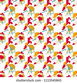 abstract geometric colored seamless pattern vector illustration for your design