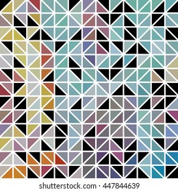 abstract geometric colored triangle grid - background mosaic