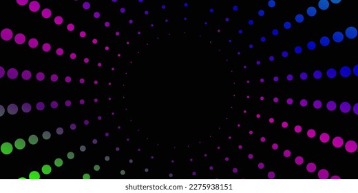 Abstract geometric colorful art deco halftone circle pattern