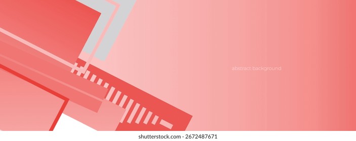 Abstract Geometric Colorful Background with Circle, Rectangle Shape and Shadow