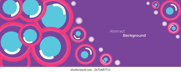 Abstract Geometric Colorful Background with Circle, Rectangle Shape and Shadow