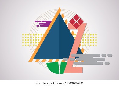 Abstract geometric colorful background, 
 creative concept, modern design. Design by using vivid colors to reproduce the exciting feeling. Vector, illustration.