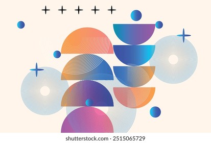 Abstract Geometric colorful background design for modern design, printable posters, banners, template concept design