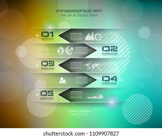 Abstract Geometric colorful background with high saturated gradients and different geometrical shape with frame template. Cover or Flyer layout with free space for text.