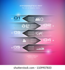Abstrakter, geometrischer, bunter Hintergrund mit hohen gesättigten Farbverläufen und unterschiedlicher geometrischer Form mit Rahmenvorlage. Decken- oder Flyer-Layout mit freiem Textbereich.