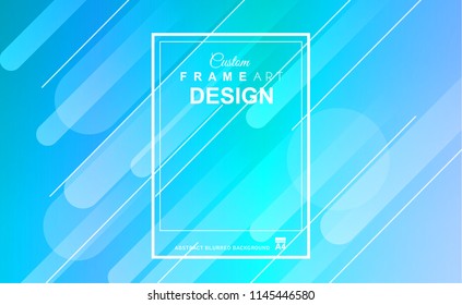 Abstract Geometric colorful background with high saturated gradients and different geometrical shape with frame template. Cover or Flyer layout with free space for text.