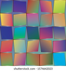 Abstract Geometric Colorful Background. High Saturated Gradients. Different Geometrical Shapes