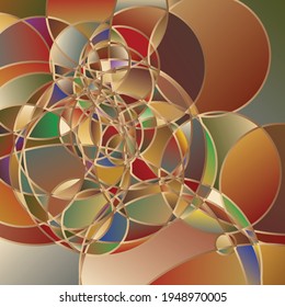 Abstract Geometric Colorful Background. High Saturated Gradients. Different Geometrical Shapes