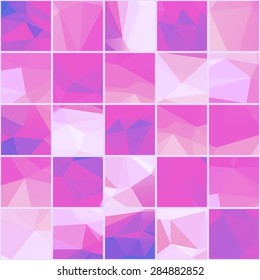 Abstract Geometric colorful background. Light lilac, violet polygonal pattern. Vector mosaic