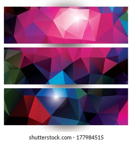 Abstract geometric colorful background, pattern design elements, banners, vector illustration