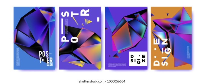 Abstract geometric colorful background for poster and cover design. Blue, yellow, red, orange, pink and green. Vector banner poster template in Eps10.

