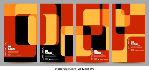 abstrato geométrico colorido plano de fundo conjunto design