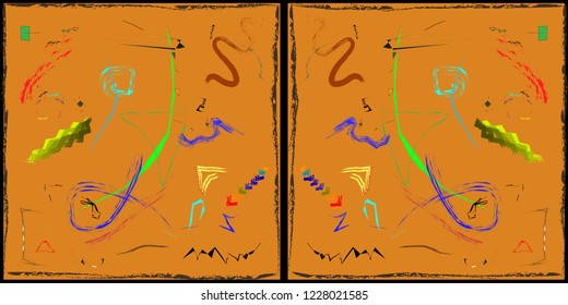 Abstract geometric colorful background in style suprematism art (Vector illustration).Eps10