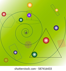 Abstract geometric colorful background in style suprematism