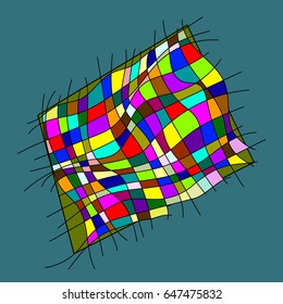 Abstract geometric colorful background in style suprematism art