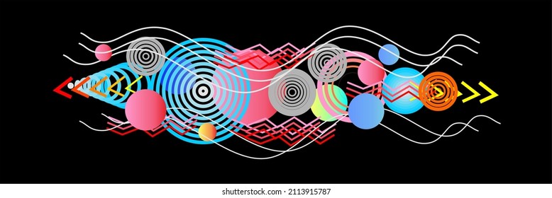 Resumen de fondo geométrico colorido. Diseño textil, papel pintado, decoración de habitaciones, fondo web, portada de libros. Ilustración vectorial.