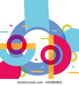 Abstract geometric colorful background for tour design. Vector EPS 10.