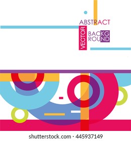 Abstract geometric colorful background for tour design. Vector EPS 10.