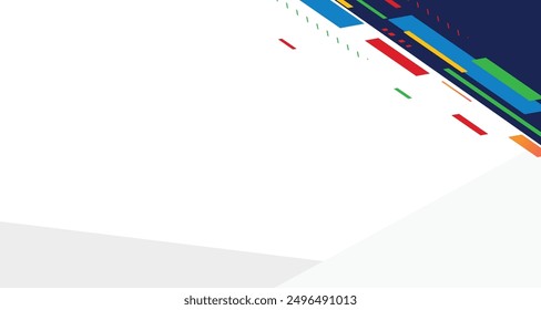 Abstract geometric colorful background with wave and basic shape. Background for international sport tournament in Paris France football basketball voleyball softball. Funny and professional backdrop.