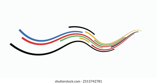 Abstrato fundo colorido geométrico com onda e forma básica. Fundo para o torneio internacional de futebol em Paris França basquete de futebol	