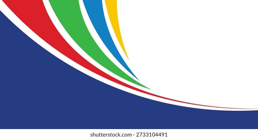 Fondo colorido geométrico Abstractas con onda y forma básica. Antecedentes del torneo deportivo internacional en París Francia baloncesto voleibol softbol

