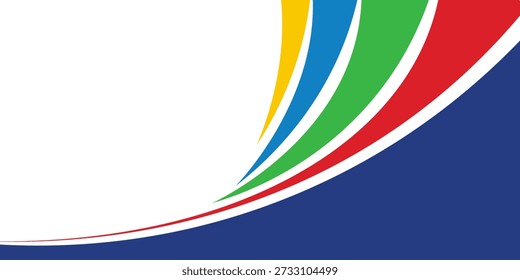 Fondo colorido geométrico Abstractas con onda y forma básica. Antecedentes del torneo deportivo internacional en París Francia baloncesto voleibol softbol

