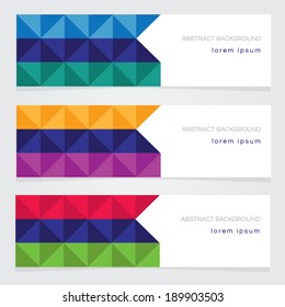 abstract geometric colorful banner vector