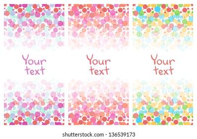 Abstract geometric colorful banners set on white, vector