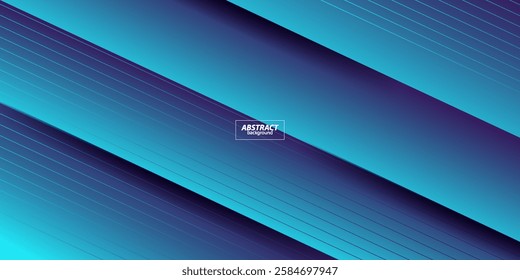 Abstract geometric colorful blue rectangle pattern background with simple rectangle shapes and overlapping shadows. Colorful trendy 3D design. Cool and modern with paper cut concept. Vector Eps10