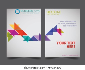 abstract geometric colorful Business Book Cover Design Template in A4. Can be adapt to Brochure, Annual Report, Magazine,Poster, Corporate Presentation, Portfolio, Flyer, Banner, Website. 