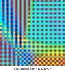 Abstract geometric colorful checkered background. Mosaic tiles of colorful geometric pattern. Stylish check design template for cover, print, banner, card, label. Vector mosaic frame background.