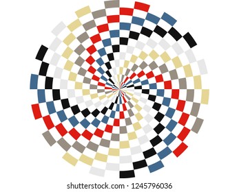 Abstract geometric colorful circle background, modern design texture. Vector creative squares pattern.