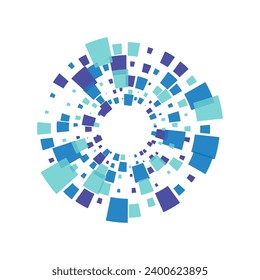Resumen del elemento de fondo circular geométrico colorido. Fondo del marco circular
