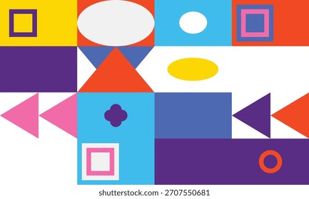 Abstract geometric colorful composition background