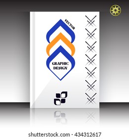 Abstract geometric colorful creative design vector. Creative minimalistic composition A4 for printable art catalog, notebook, poster or banner. Art printable design for brochure or report.