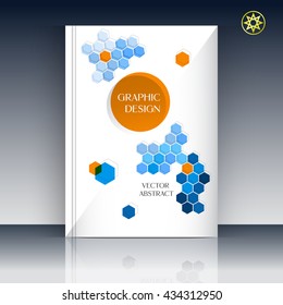 Abstract geometric colorful creative design vector. Creative minimalistic composition A4 for printable art catalog, notebook, poster or banner. Art printable design for brochure or report.