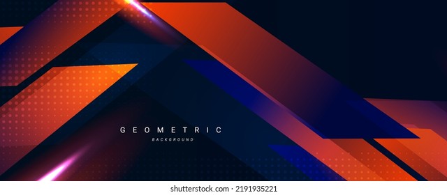 Abstract geometric colorful dark effect motion lines modern  background banner design