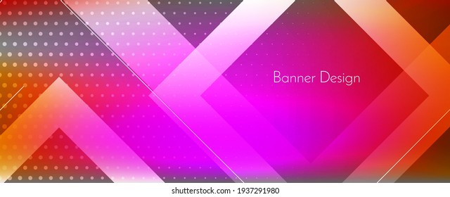 Abstract geometric colorful dynamic pattern modern banner background