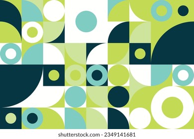 Abstract geometric colorful flat mosaic composition seamless pattern 