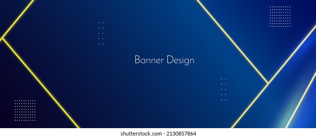 Abstract geometric colorful glowing lines banner pattern vector
